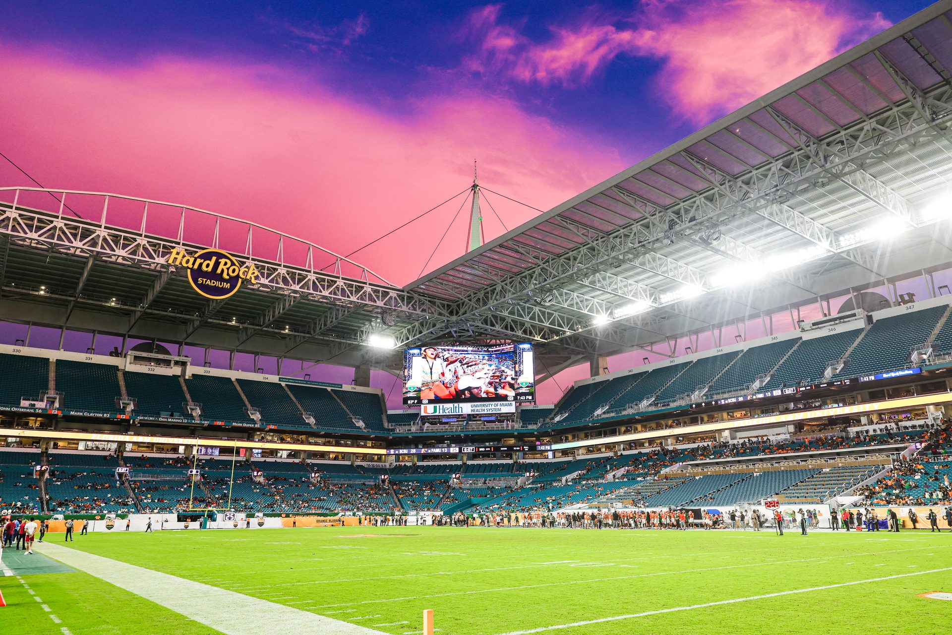 Hard Rock Stadium sunset